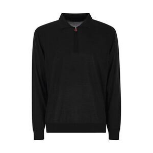 KITON Quarter Zip Knit Sweater Men BLACK Sweaters & Cardigans